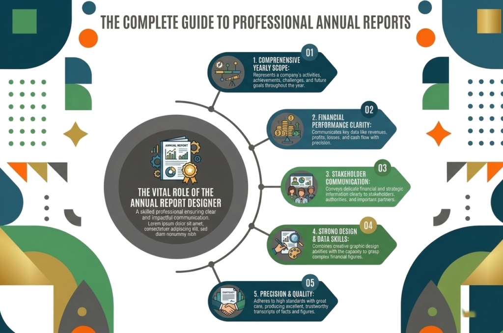 Annual Report Design Process Infographic