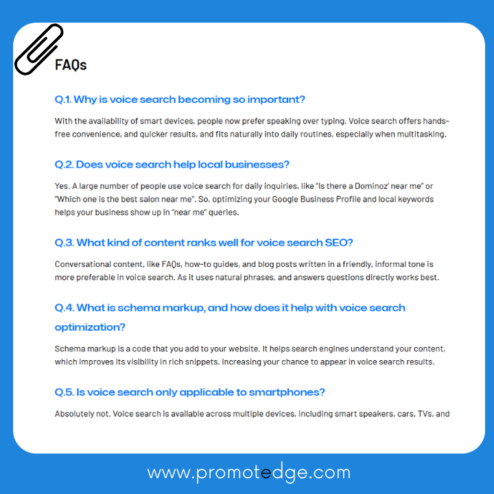 FAQs of Voice Search SEO