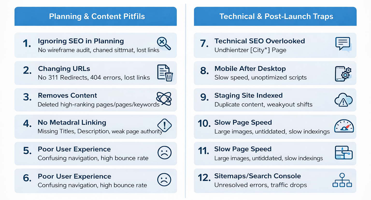 Website Redesign SEO Mistakes Checklist