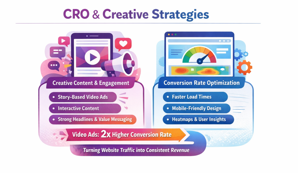 CRO and creative strategies Diagram