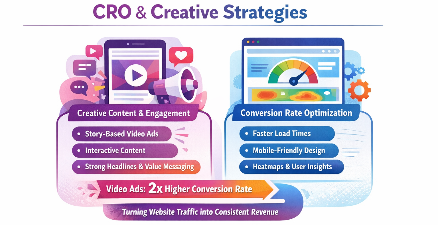 CRO and creative strategies Diagram