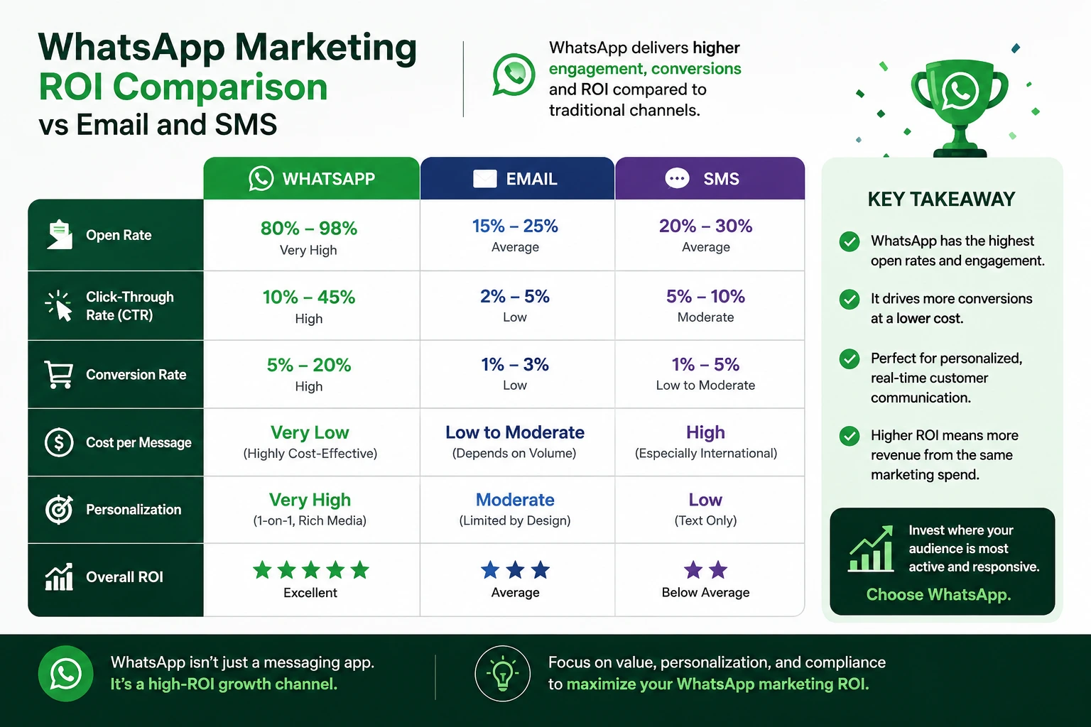 WhatsApp ROI Comparison