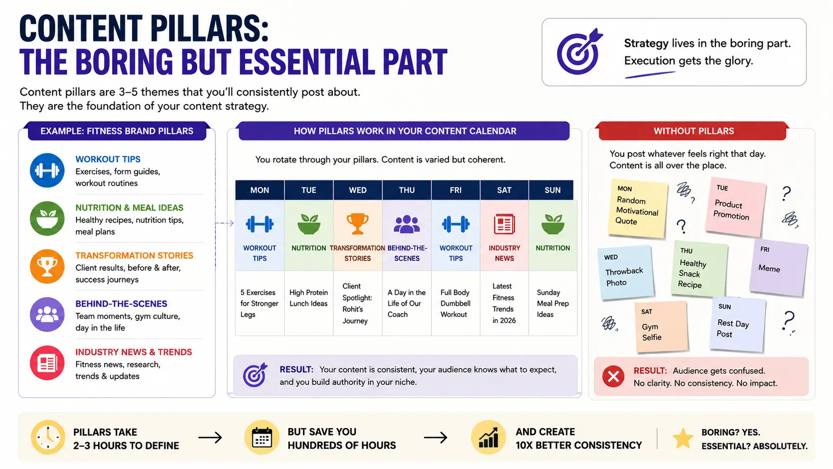 Content Pillars Strategy Infographic