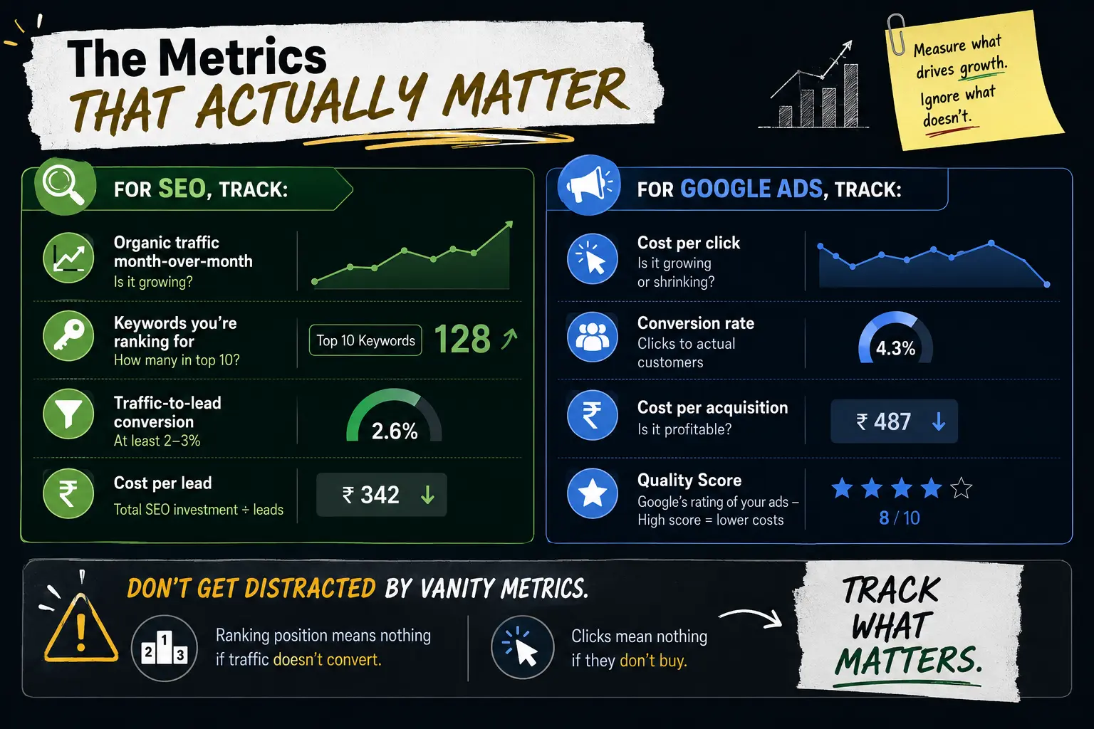 SEO and Google Ads Metrics That Matter