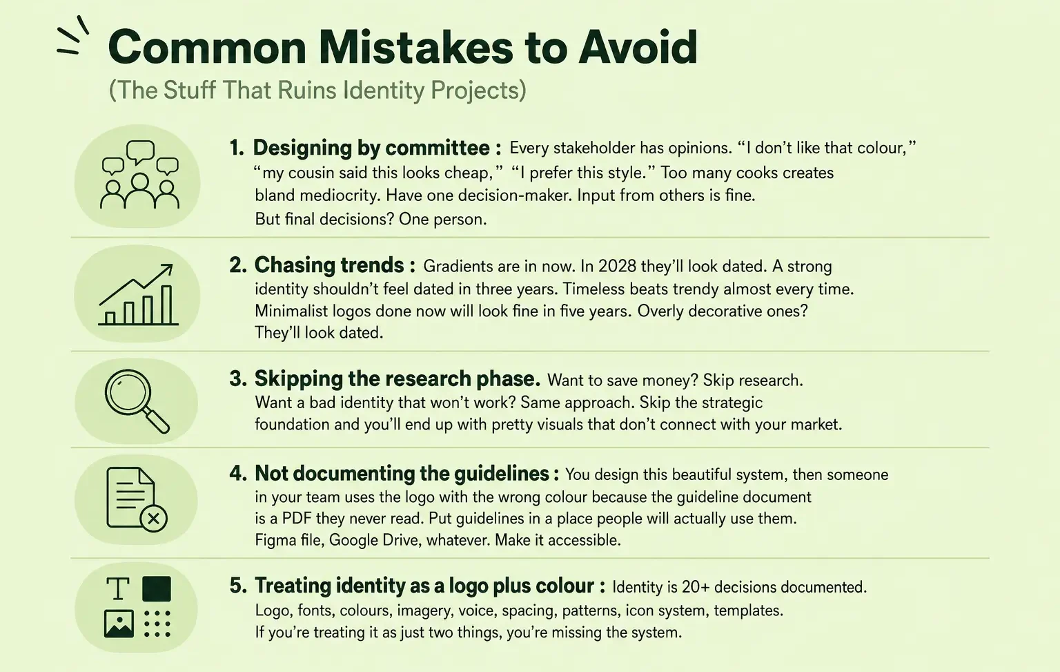 Brand Identity Mistakes