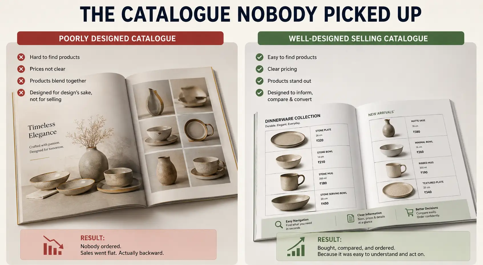 Catalogue Design Comparison With Results